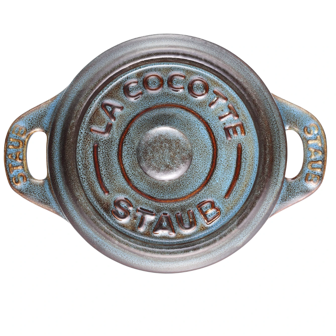 Мини-кокот керамический STAUB, круглый, 10 см, античный бирюзовый - фото 6