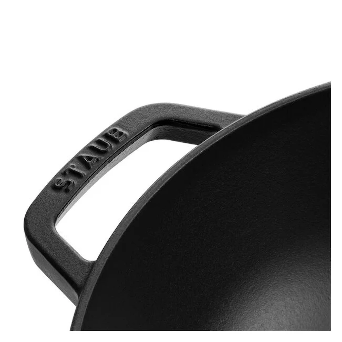 Вок чугунный STAUB со стеклянной крышкой, черный, 4.4 л, 30 см - фото 3