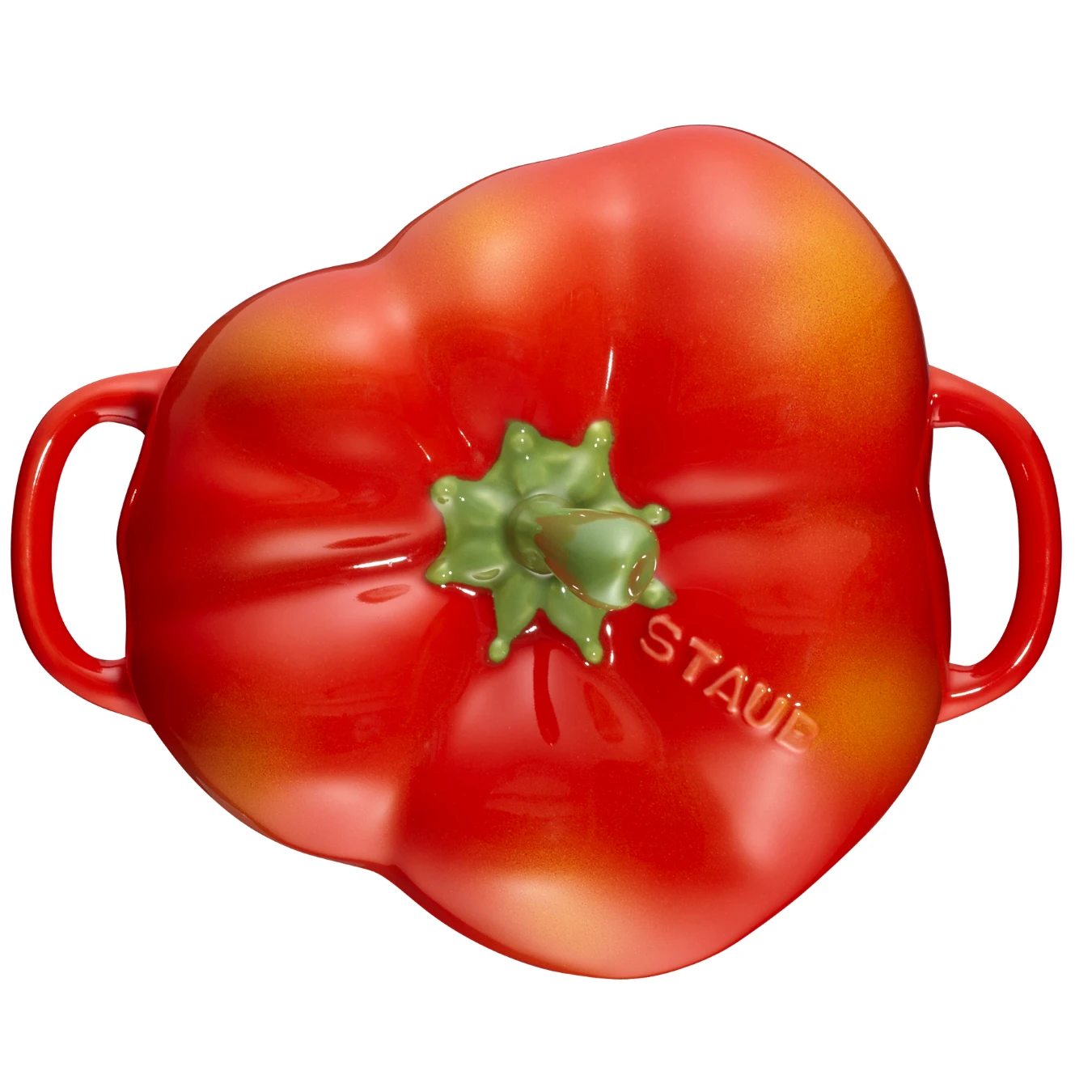 Кокот керамический STAUB, форма "Перец", 12 см, оранжевый - фото 2