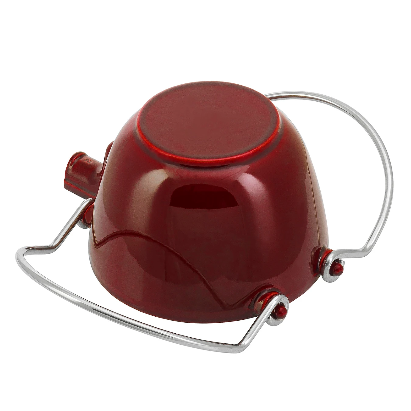 Чайник круглый, 16,5 см, 1,15 л, гранатовый - фото 2