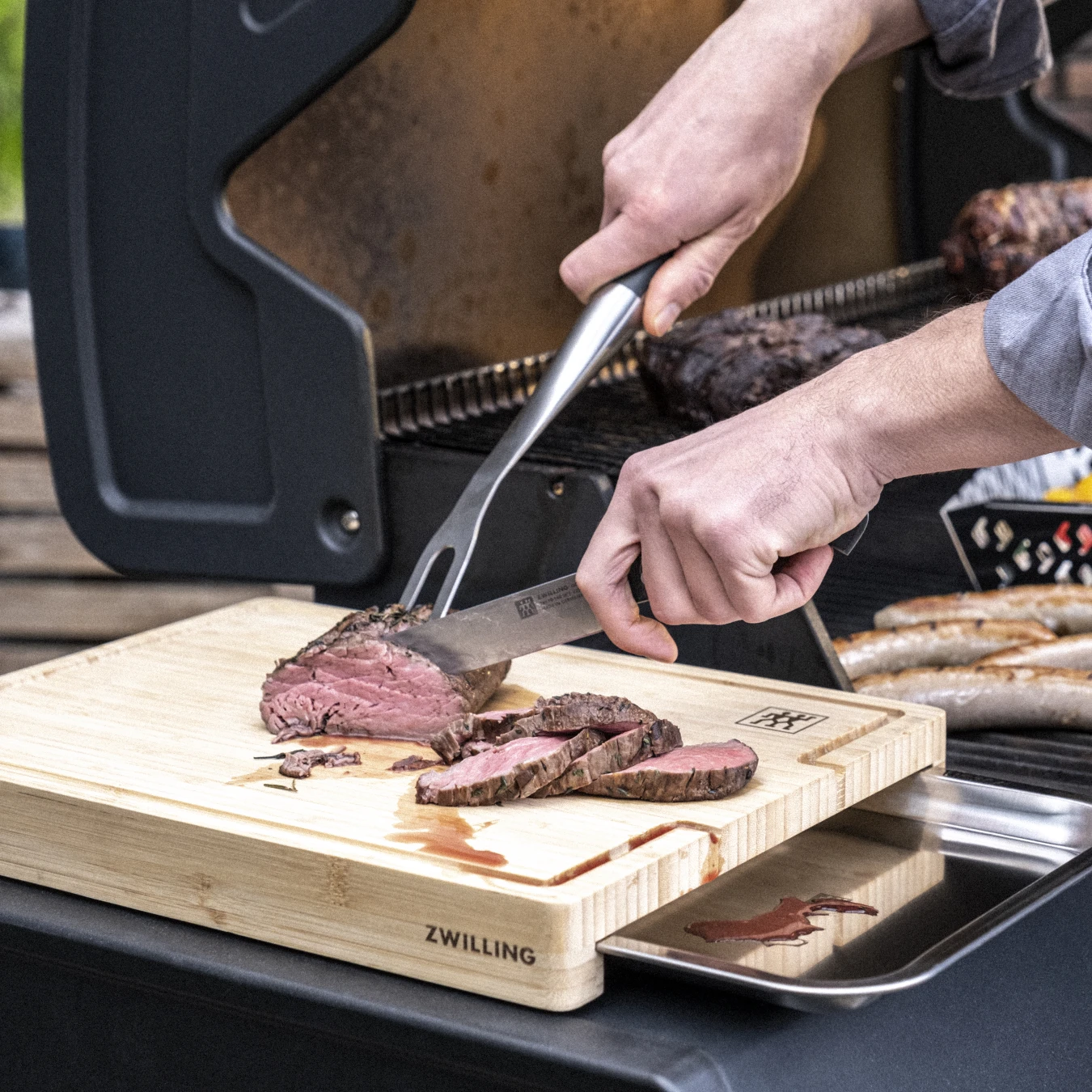 Доска разделочная для барбекю ZWILLING, бамбук, 39х30 см - фото 5