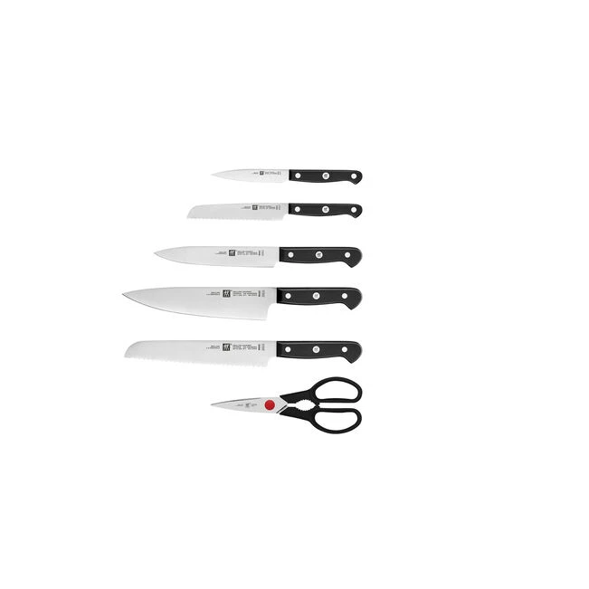Набор ножей в подставке с заточкой ZWILLING Gourmet, серый, 7 пр. - фото 7