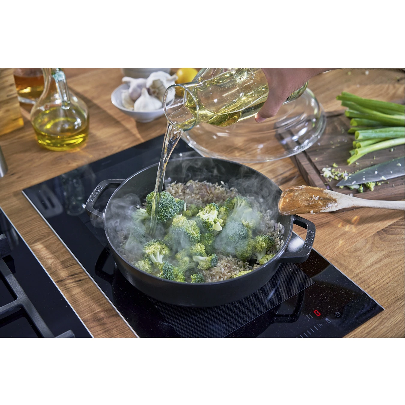 Сотейник со стеклянной крышкой, 28 см, черный - фото 4