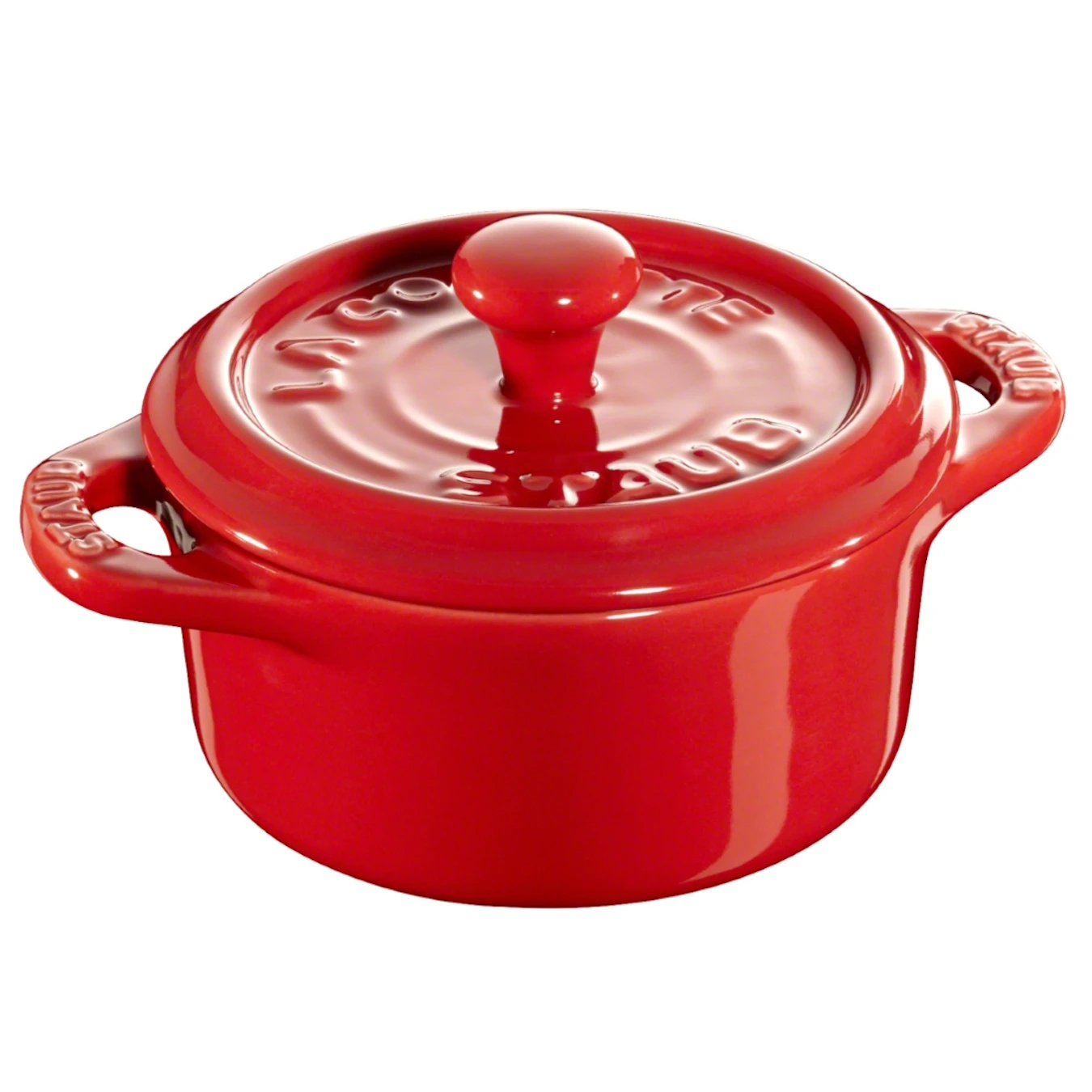 Мини-кокот круглый, 10 см, вишневый - фото 1