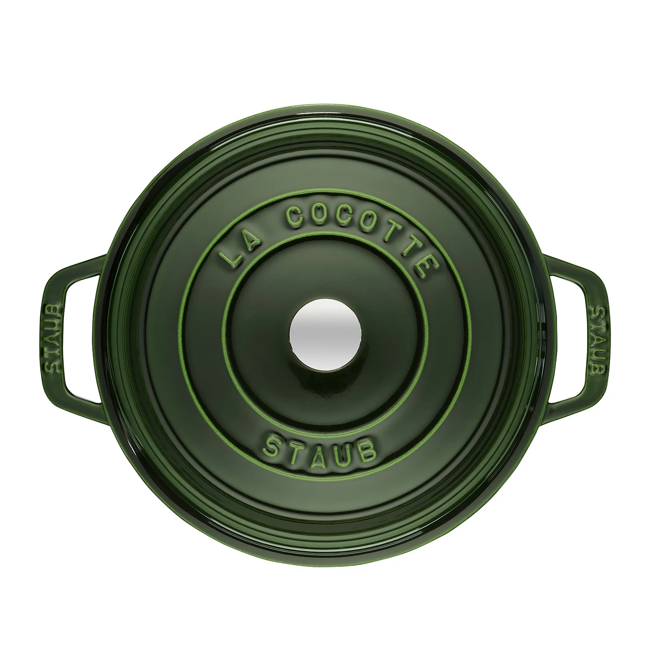 Кокот чугунный STAUB, круглый, 28 см, 6,7 л, зеленый базилик - фото 2