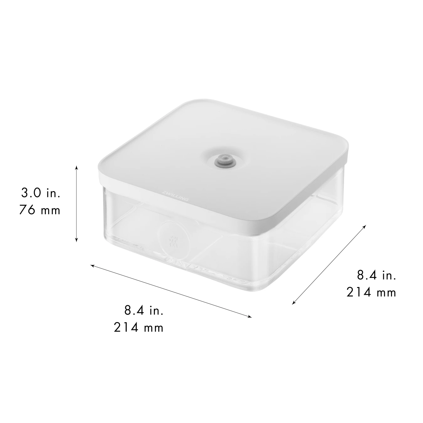 Контейнер пластиковый ZWILLING Cube для вакуумного хранения, прозрачный, 1,6 л