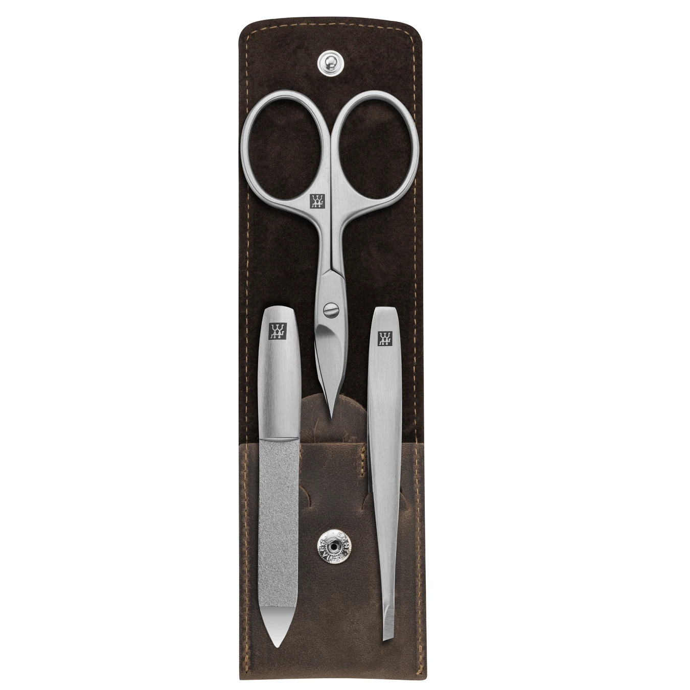 Маникюрный набор ZWILLING Beauty Premium, коричневый, отделка "винтаж", 3 пр. - фото 1