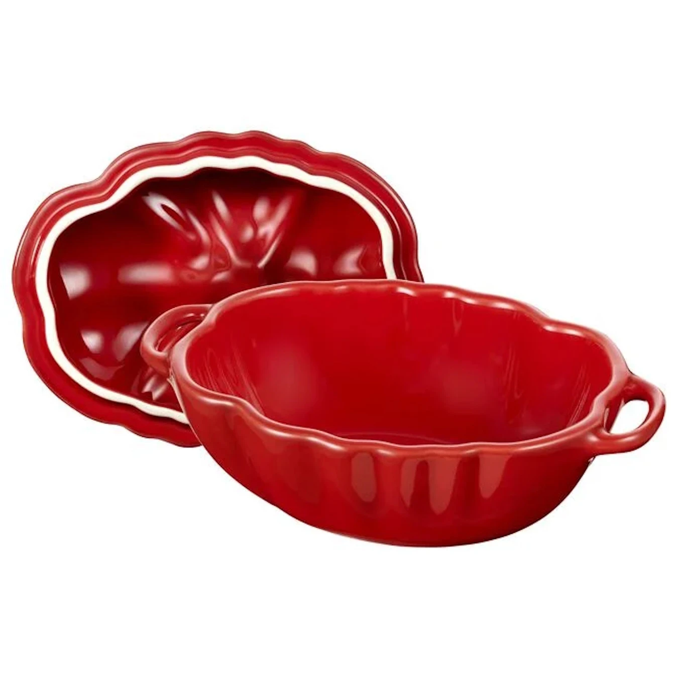 Кокот керамический STAUB, форма "Помидор", вишневый, 19 см - фото 2