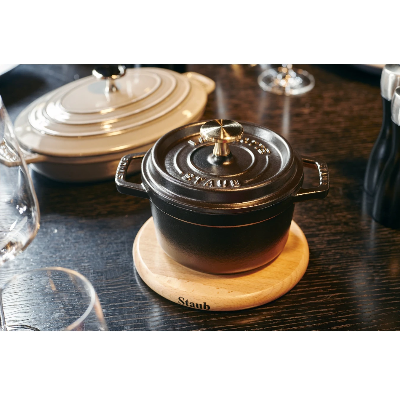 Подставка под горячее STAUB, деревянная, магнитная, круглая, 16.5 см - фото 3
