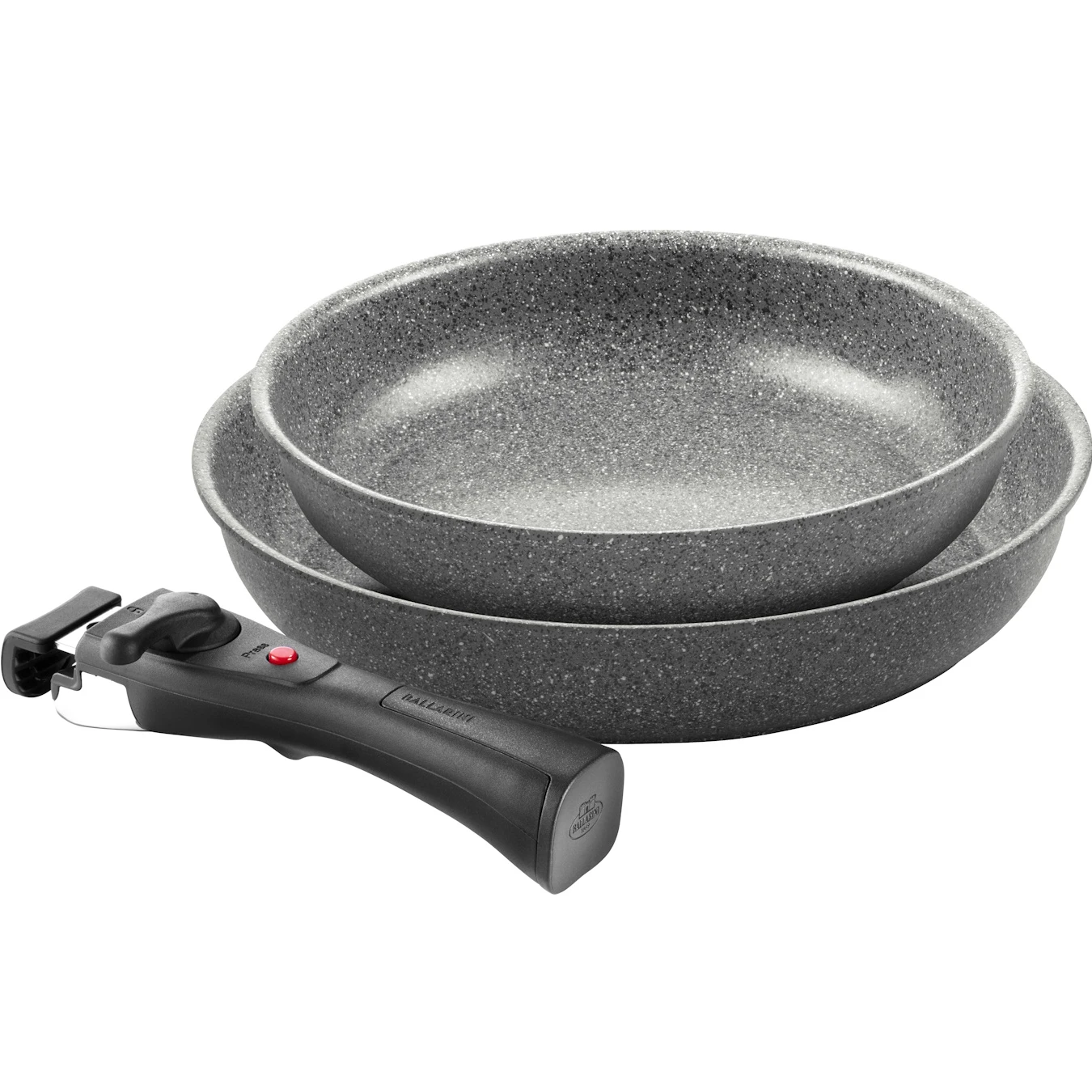 Набор сковород BALLARINI Torre 24 см и 28 см c антипригарным покрытием и 1 съемной ручкой - фото 1