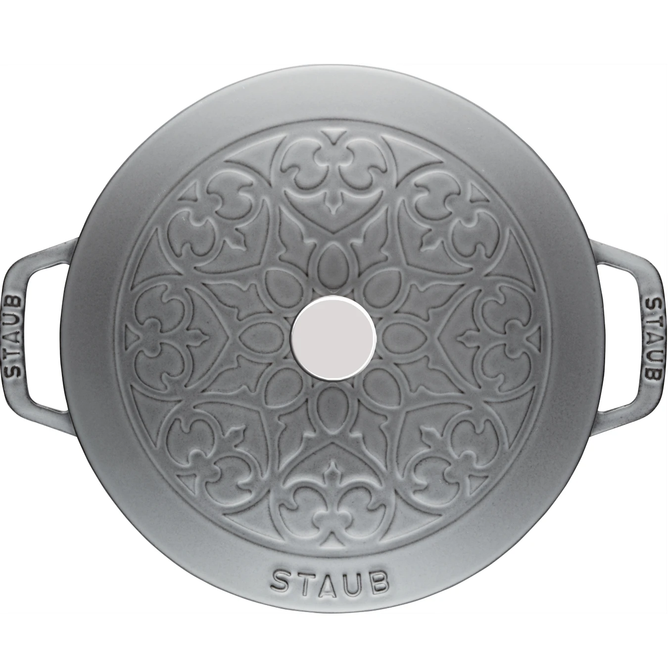 Кокот чугунный STAUB "Лилия", 24 см, 3.6 л, серый графит - фото 2
