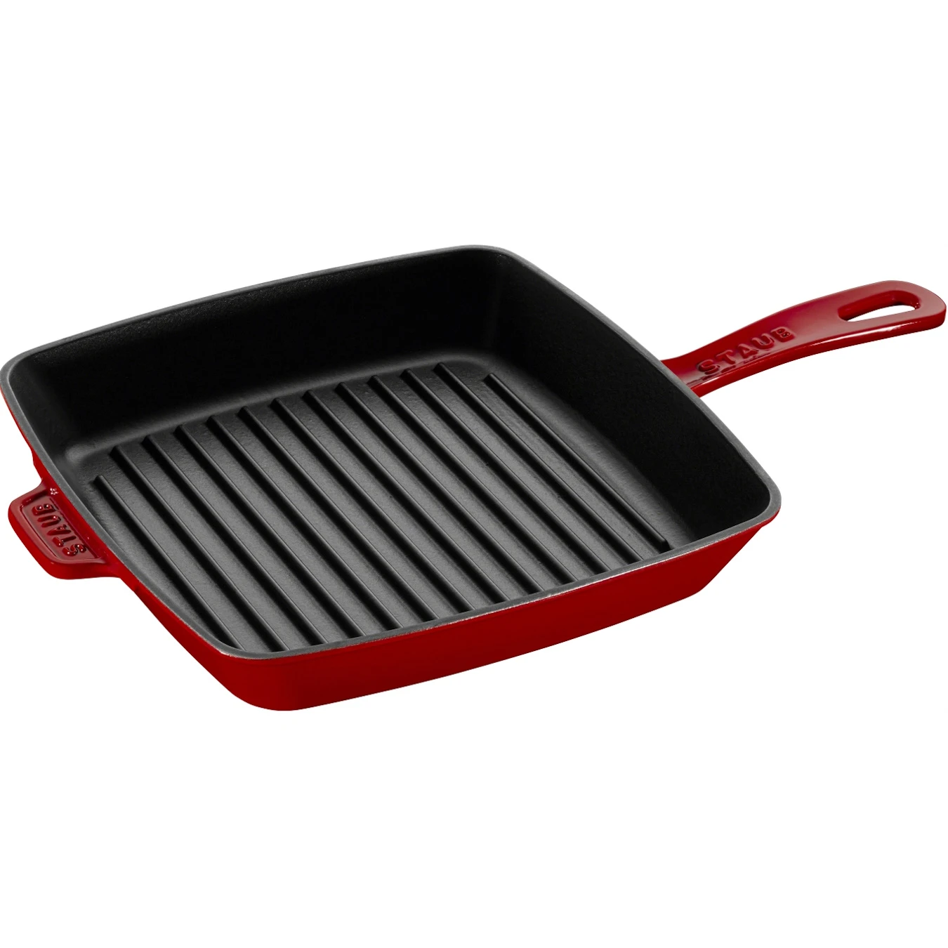 Сковорода-гриль чугунная STAUB, квадратная, 26 см, вишневая - фото 1