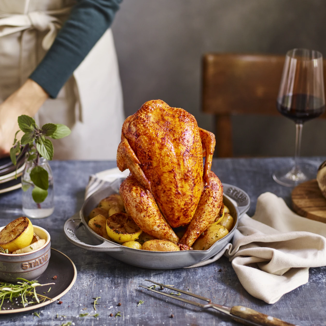 Ростер для курицы вертикальный, 24 см, серый графит - фото 2