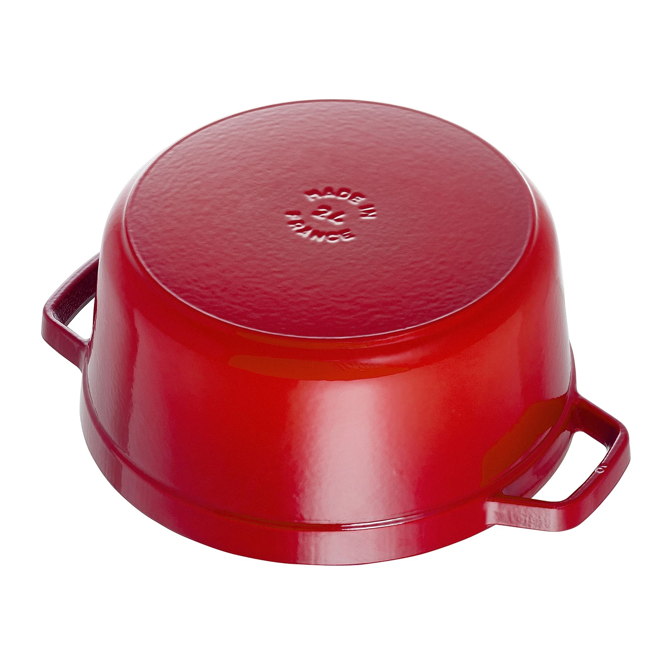 Кокот чугунный STAUB, круглый, 24 см, 3,8 л вишневый - фото 3