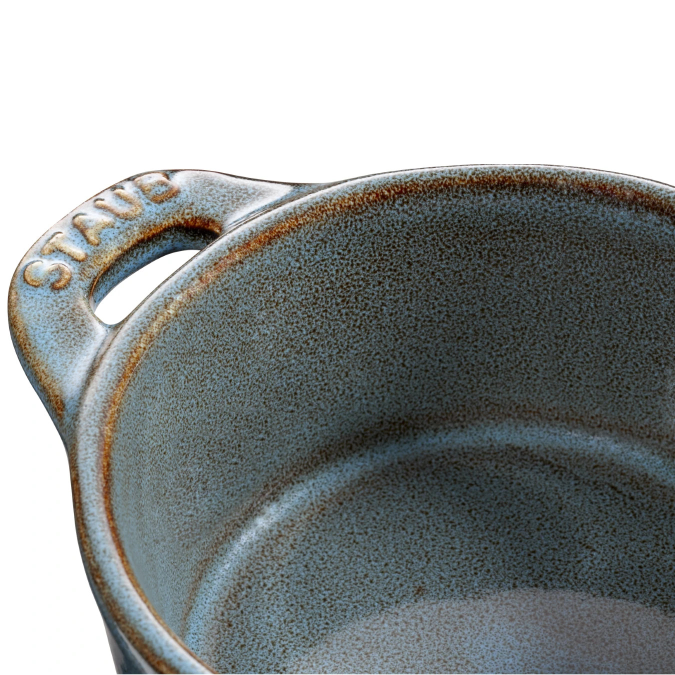 Мини-кокот керамический STAUB, круглый, 10 см, античный бирюзовый - фото 2