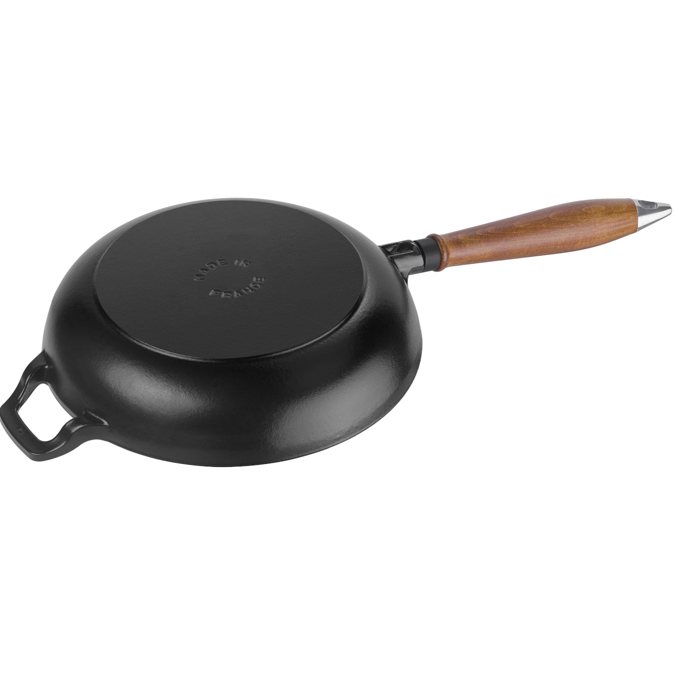 Сковорода чугунная STAUB "Винтаж", круглая, с деревянной ручкой, черная, 24 см - фото 3
