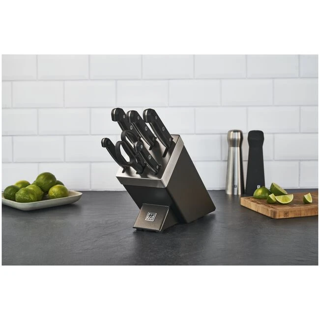 Набор ножей в подставке с заточкой ZWILLING Gourmet, серый, 7 пр. - фото 11