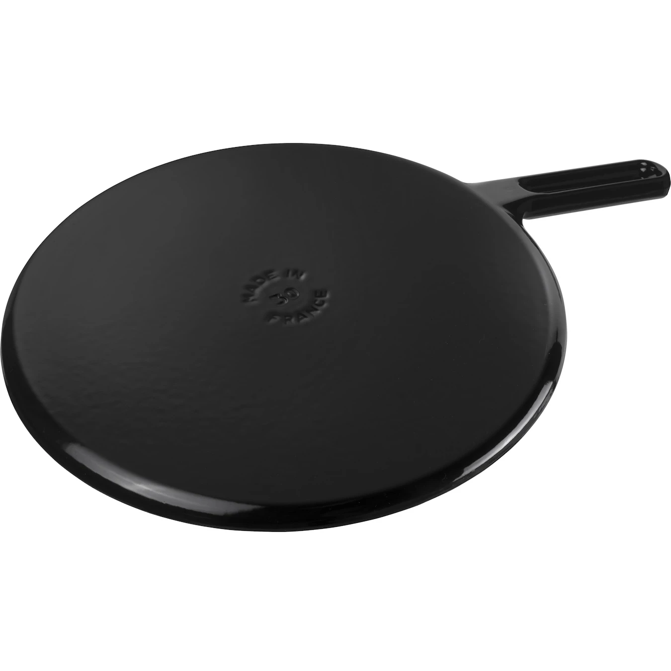 Сковорода чугунная для блинов STAUB, с деревянной ручкой, черная, 30 см - фото 2
