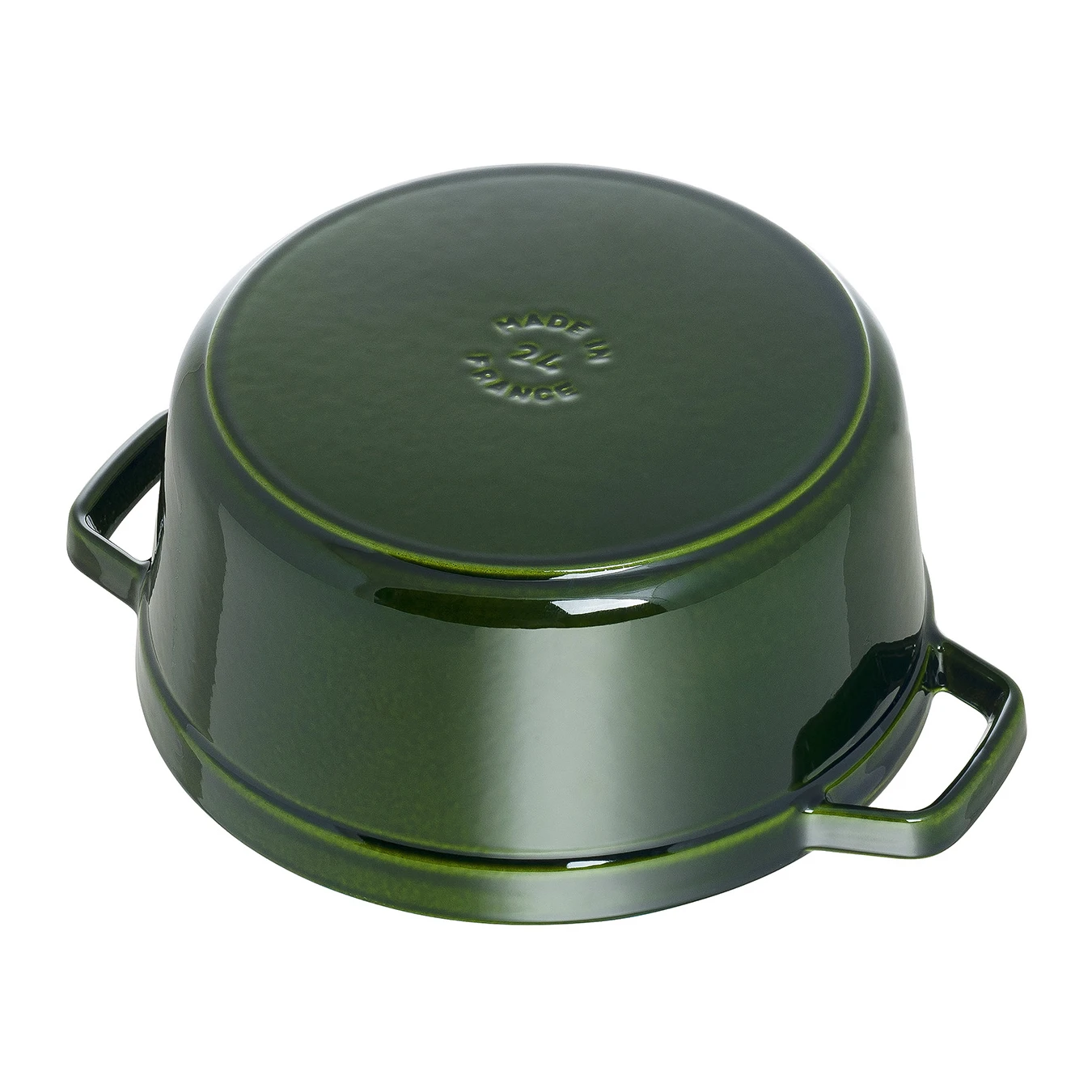 Кокот чугунный STAUB, круглый, 26 см, 5,2 л, зеленый базилик - фото 5