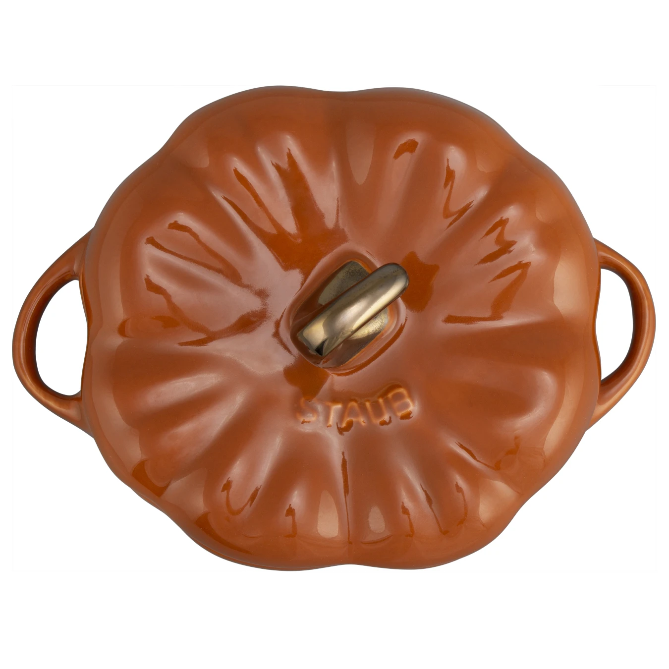 Кокот керамический STAUB, форма "Тыква", корица, 15 см - фото 4
