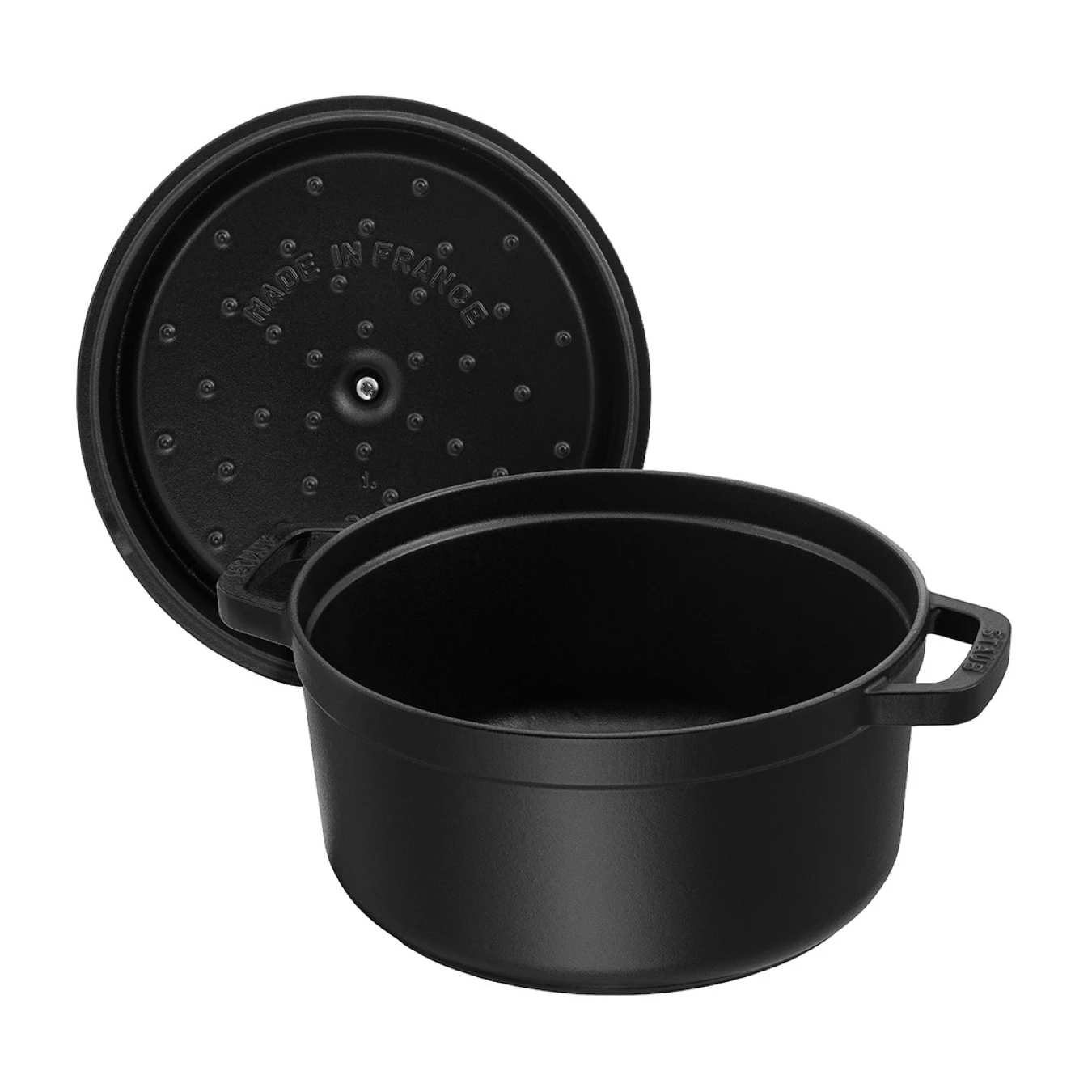 Кокот чугунный STAUB, круглый, 28 см, 6,7 л, черный - фото 3