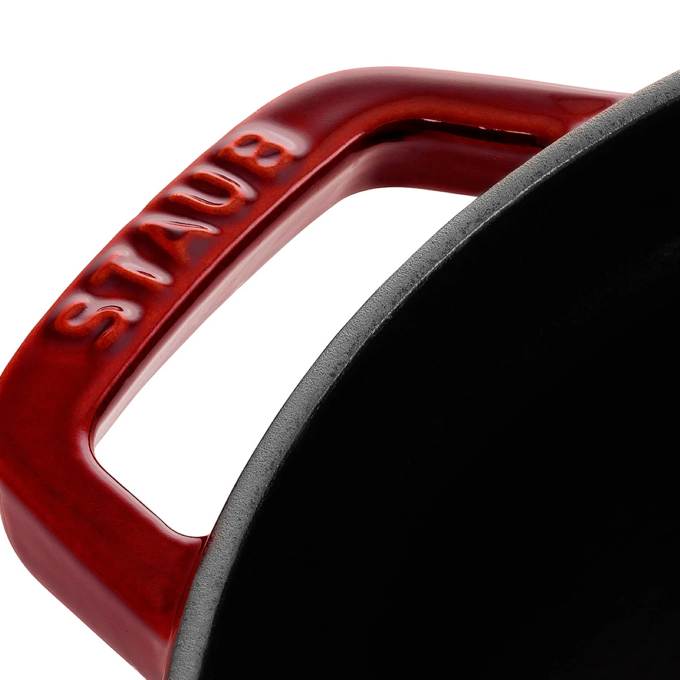 Кокот чугунный STAUB, круглый, 20 см, 2,2 л, гранатовый - фото 3