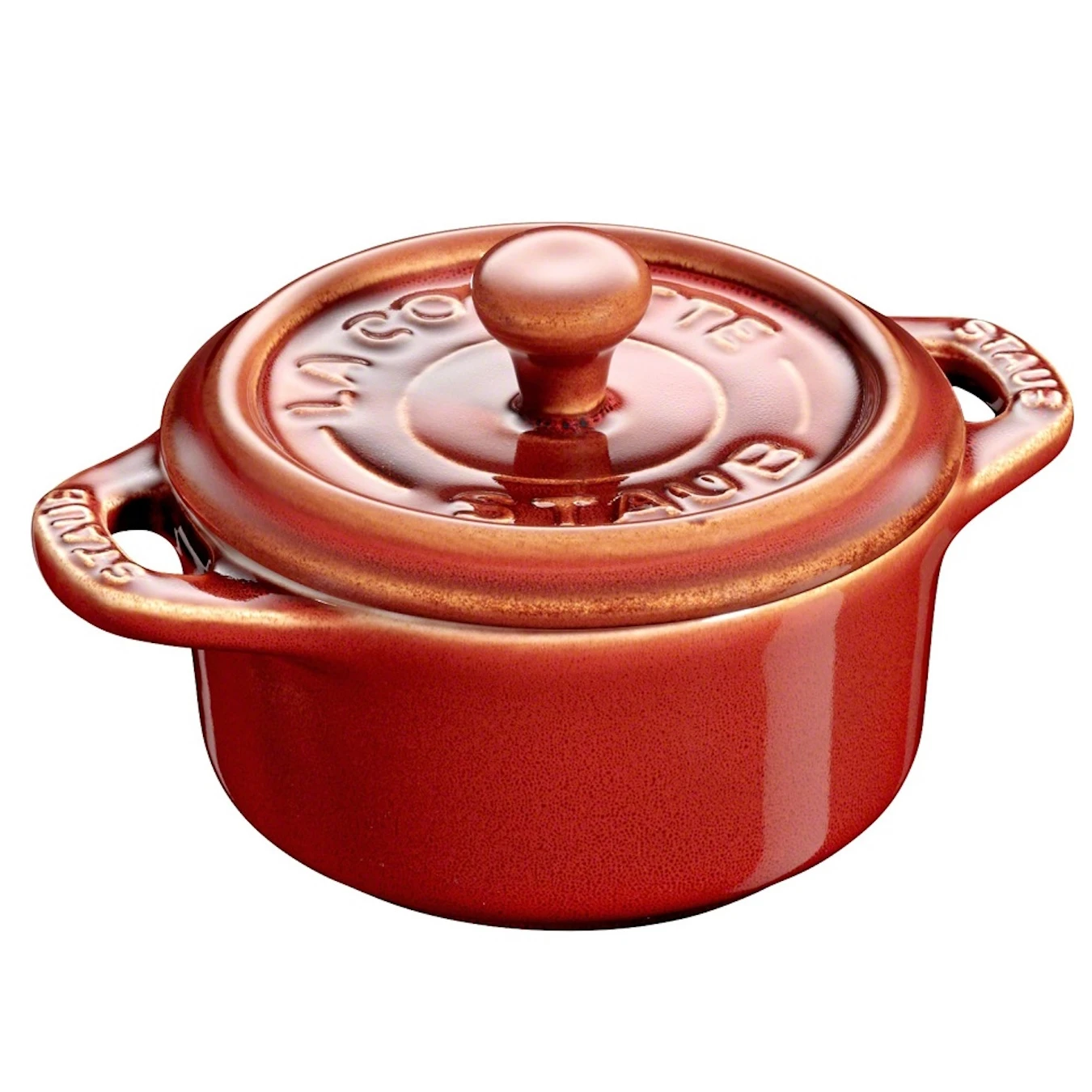 Мини-кокот керамический STAUB, круглый, 10 см, античный медный - фото 1