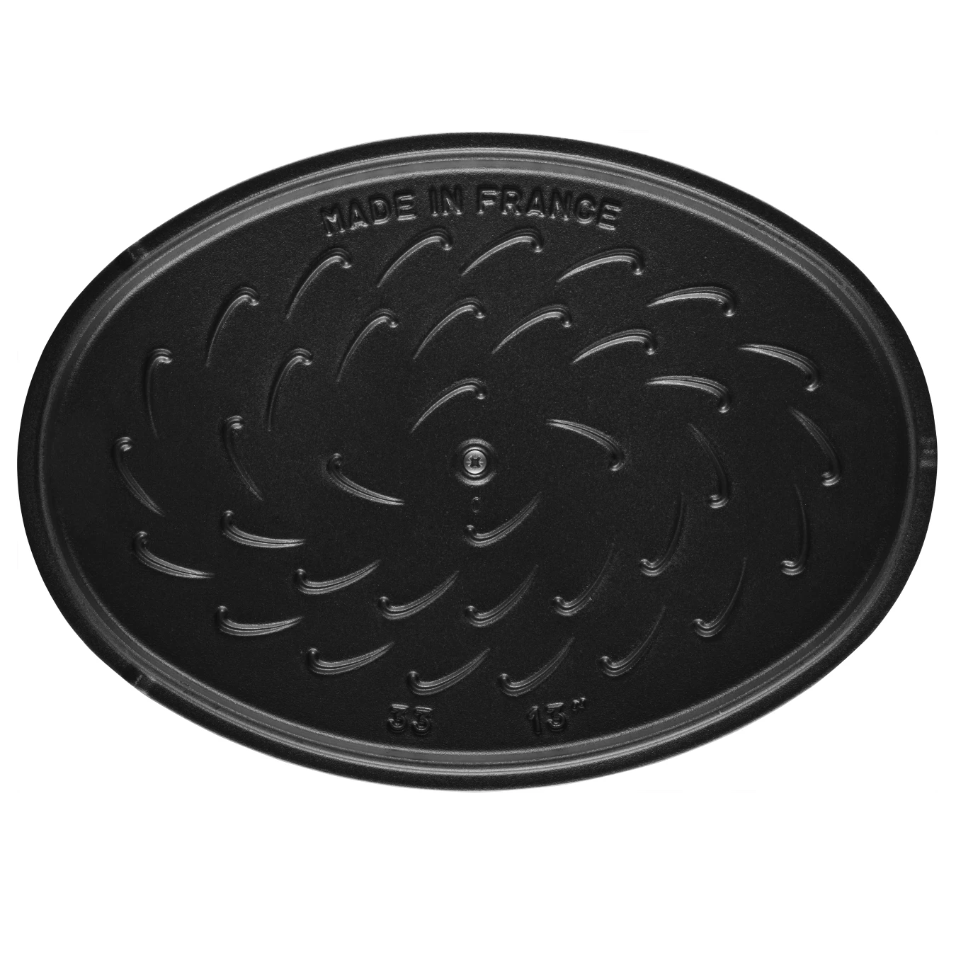 Сковорода овальная для рыбы STAUB, с чугунной крышкой, 32 см, морская - фото 5