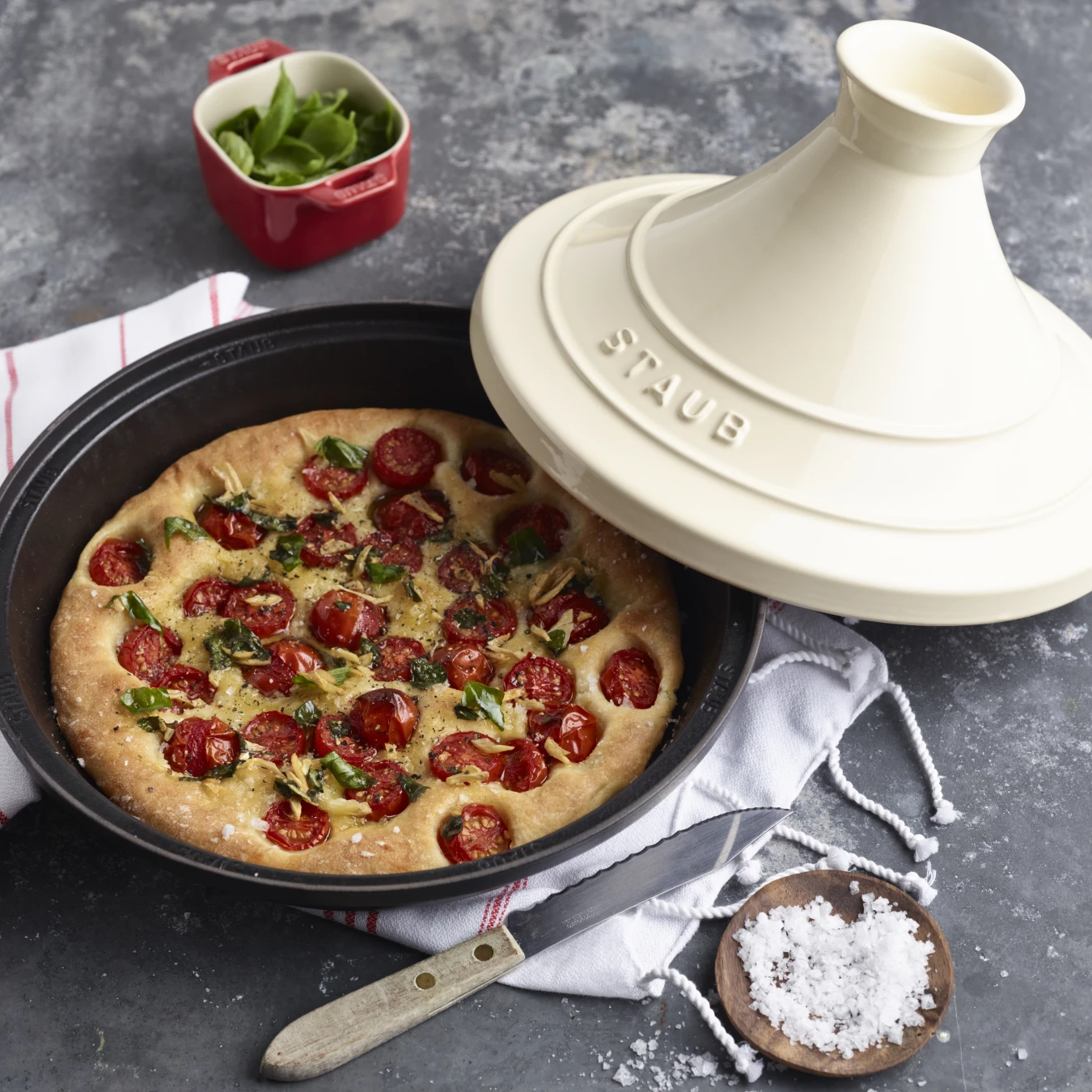 Тажин STAUB, черный/кремовый, 28 см - фото 2