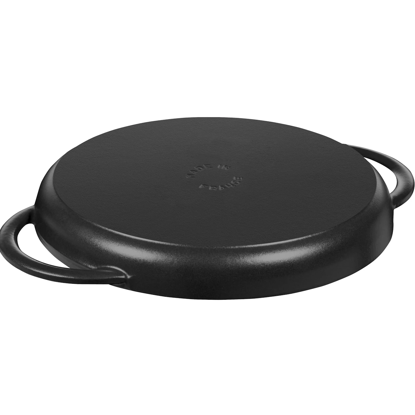 Сковорода-гриль чугунная STAUB, круглая, с 2 ручками, 26 см, черная - фото 3