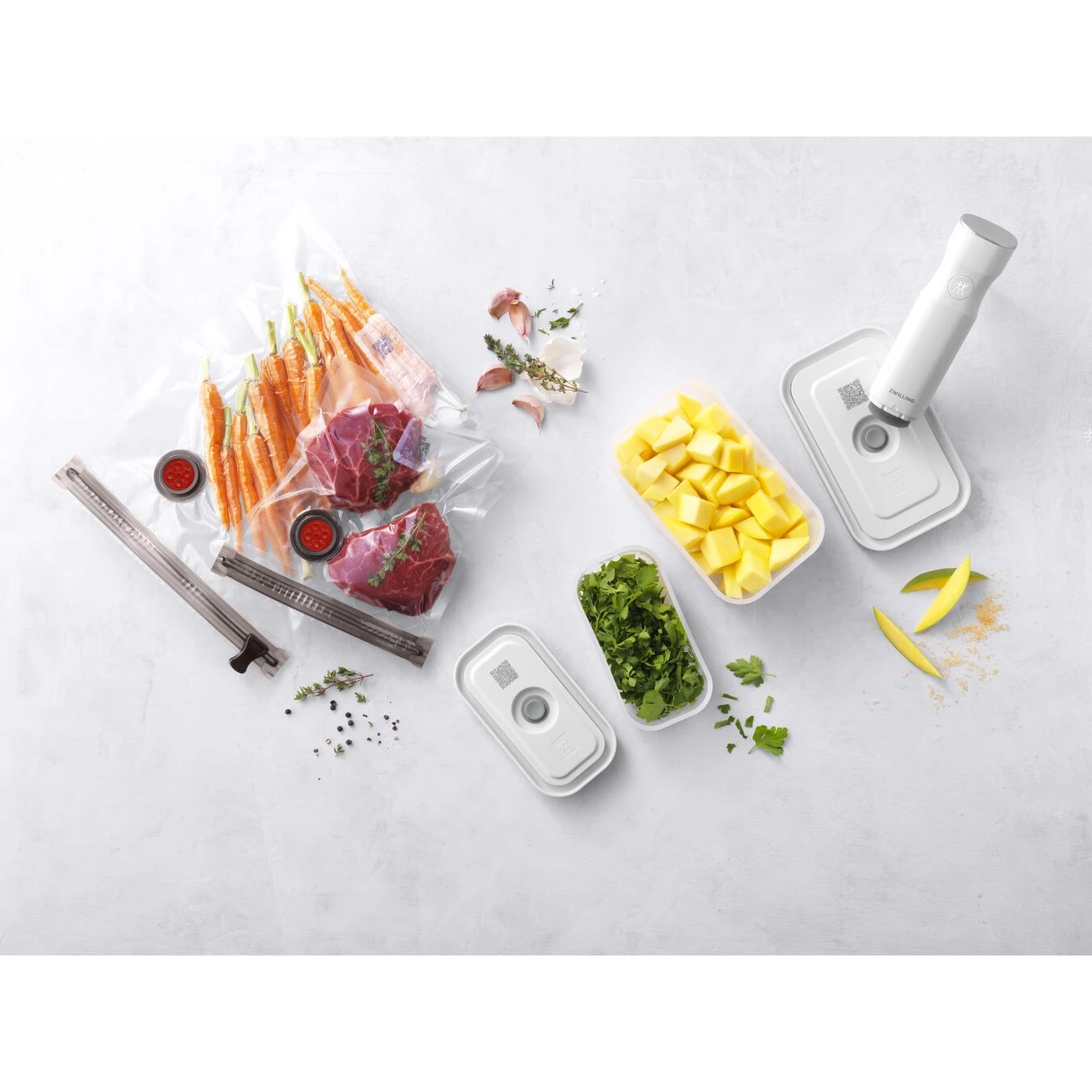 Набор для вакуумного хранения продуктов ZWILLING Fresh&Save, пластик, S/M, 7 пр. - фото 11