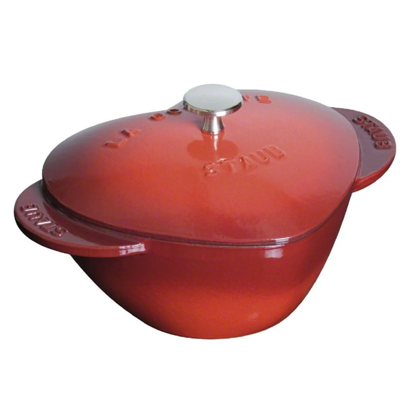 Кокот чугунный STAUB "Сердце", 20 см,1.75 л вишневый - фото 1