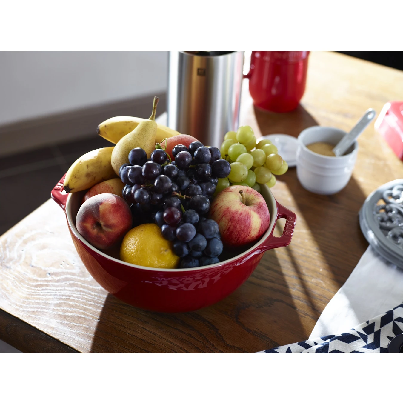 Миска сервировочная большая,25 см, вишневая - фото 2