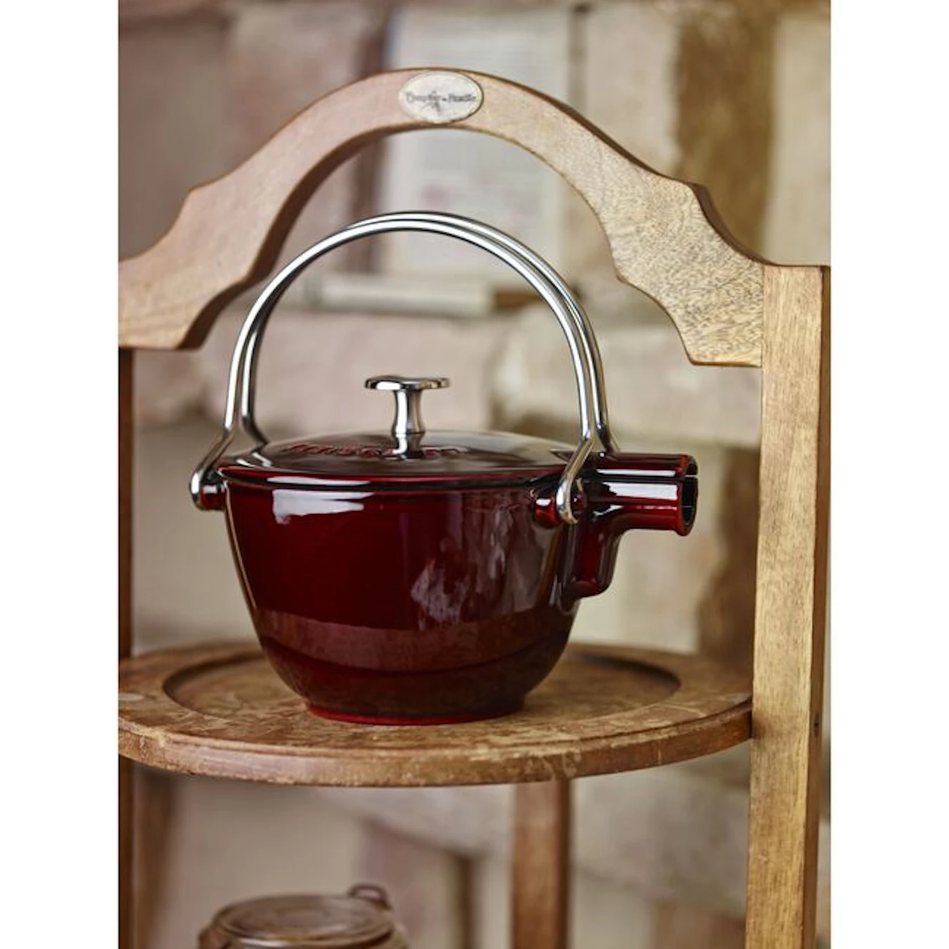 Чайник чугунный STAUB, круглый, 16.5 см, 1.15 л, гранатовый - фото 5