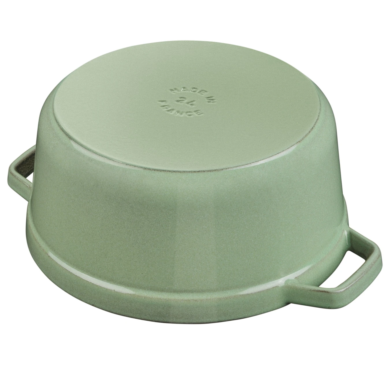 Кокот чугунный STAUB, круглый, 24 см, 3.8 л, шалфей - фото 3