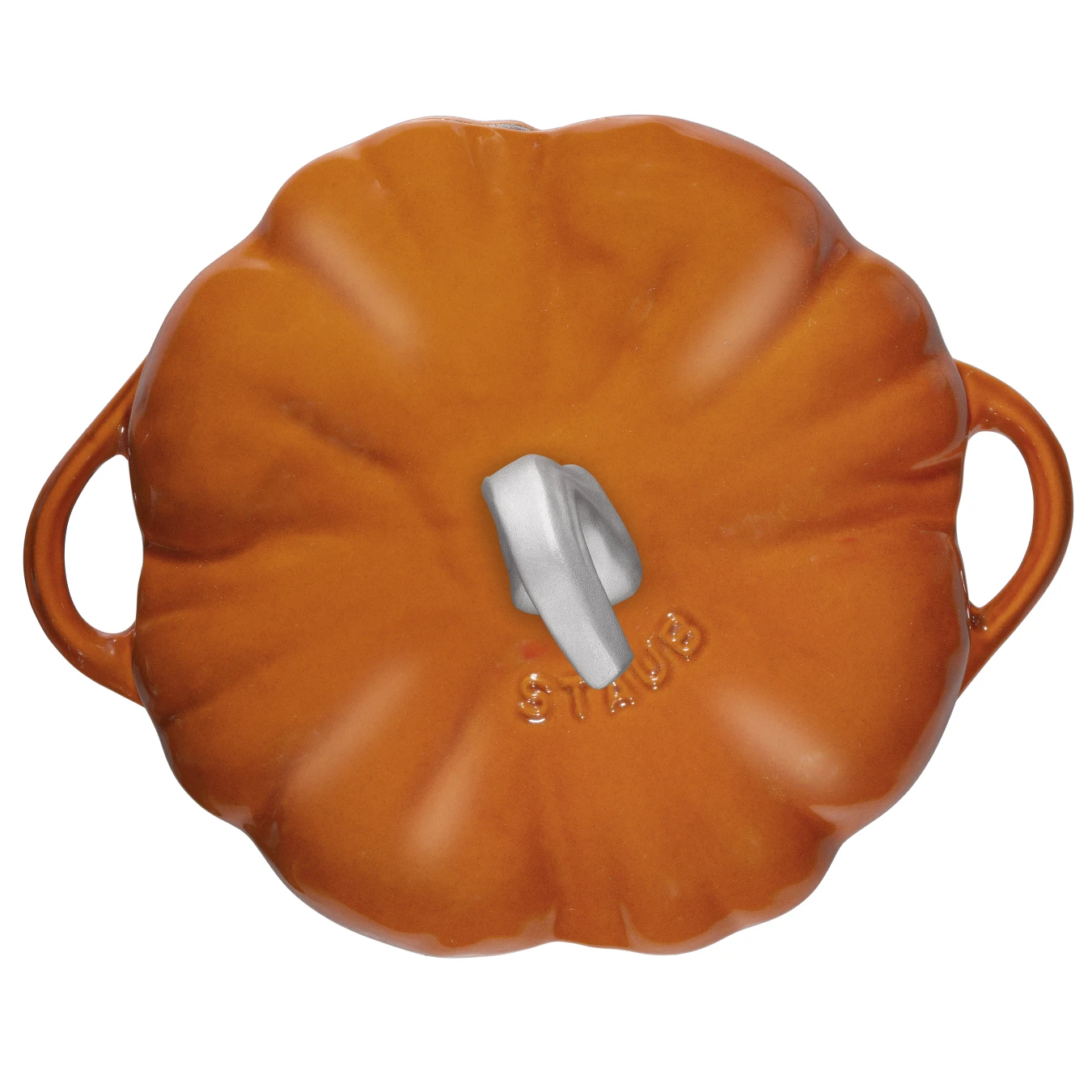 Кокот чугунный STAUB, форма "Тыква", 24 см, 3.31 л., корица - фото 5