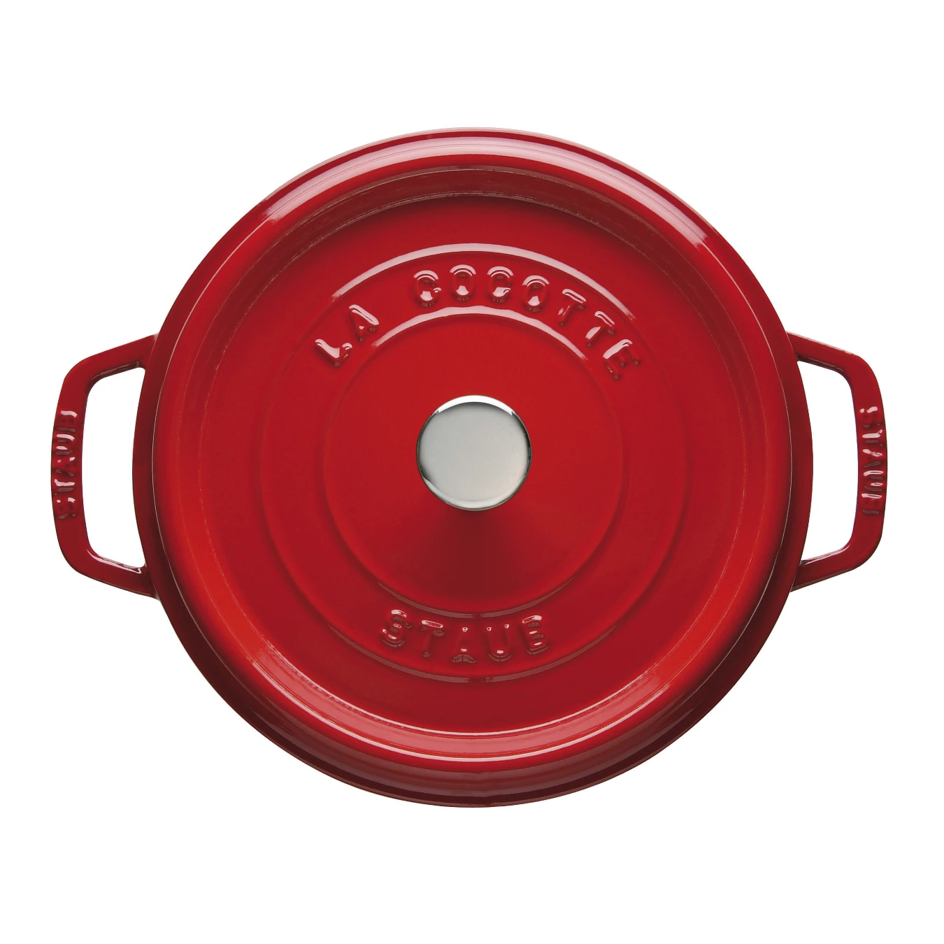 Кокот чугунный STAUB, круглый, 30 см, 8,35 л, вишневый - фото 4