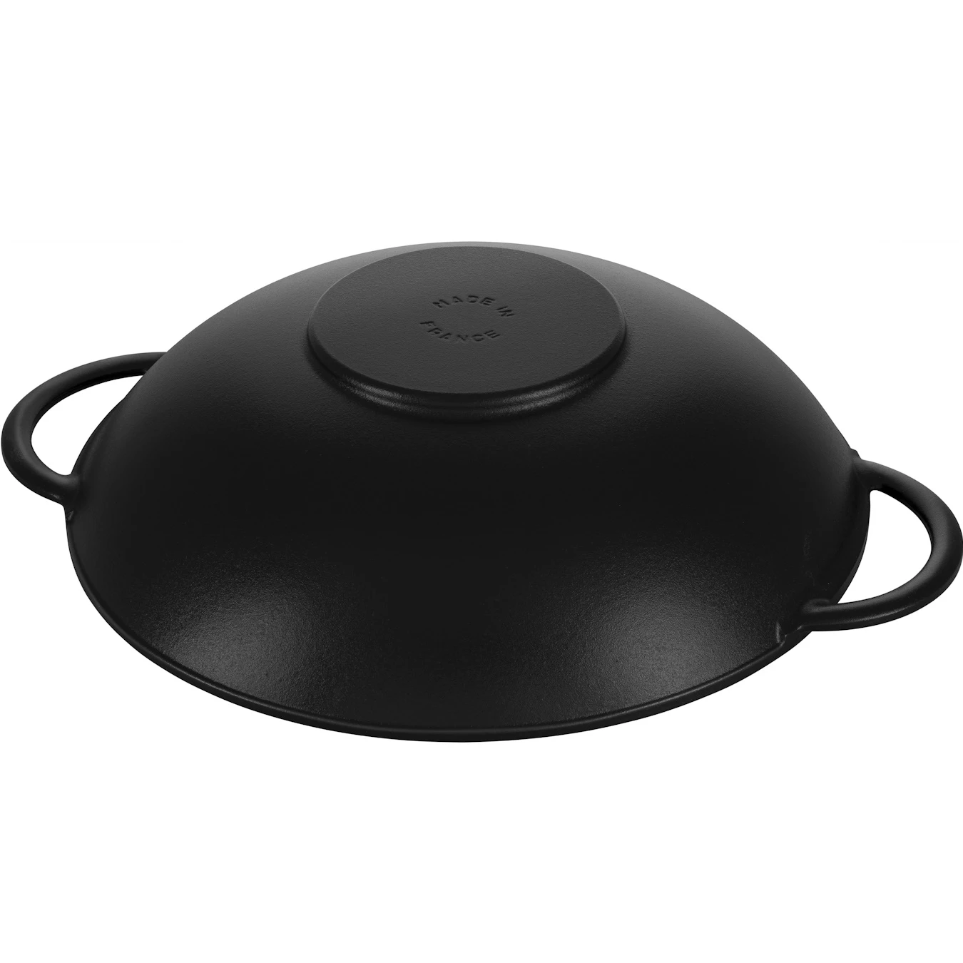 Вок чугунный STAUB со стеклянной крышкой, черный, 5.7 л, 37 см - фото 2