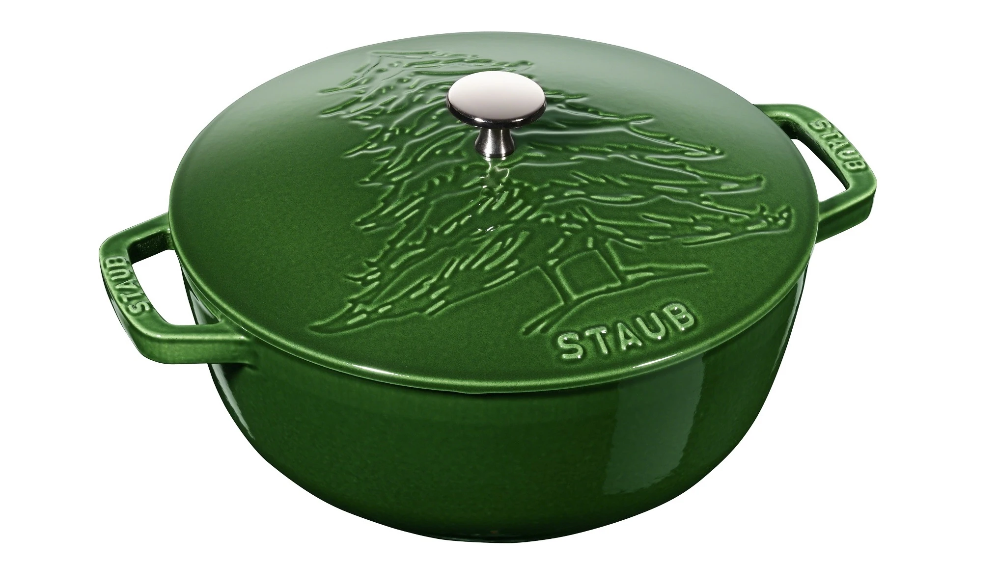 Кокот чугунный STAUB "Ель", 24 см, 3.6 л, зеленый базилик - фото 1