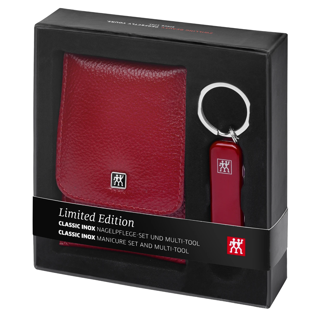Маникюрный набор 3 пр. и мультитул брелок ZWILLING TWINOX, красный - фото 1