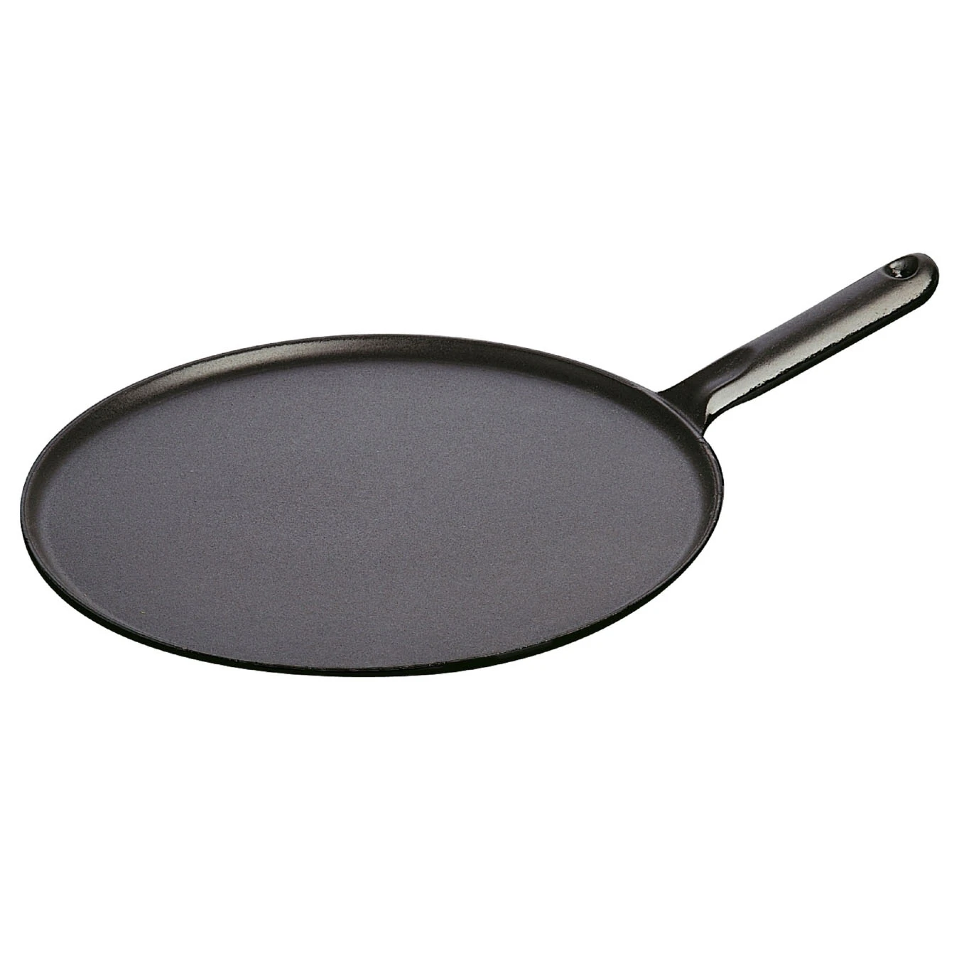 Сковорода чугунная для блинов STAUB, с деревянной ручкой, черная, 30 см - фото 1