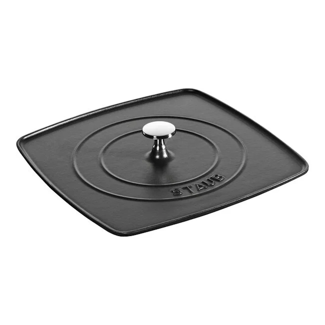 Крышка-пресс чугунная STAUB для сковороды-гриль, квадратная, 30 см - фото 1
