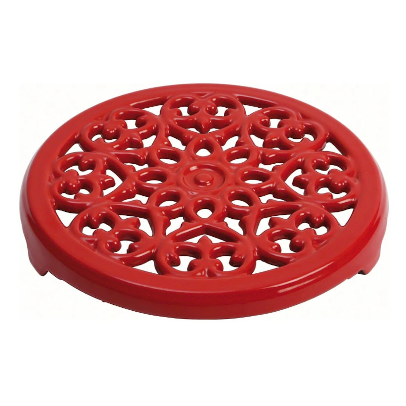 Подставка под горячее чугунная, 23 см, вишневая - фото 1