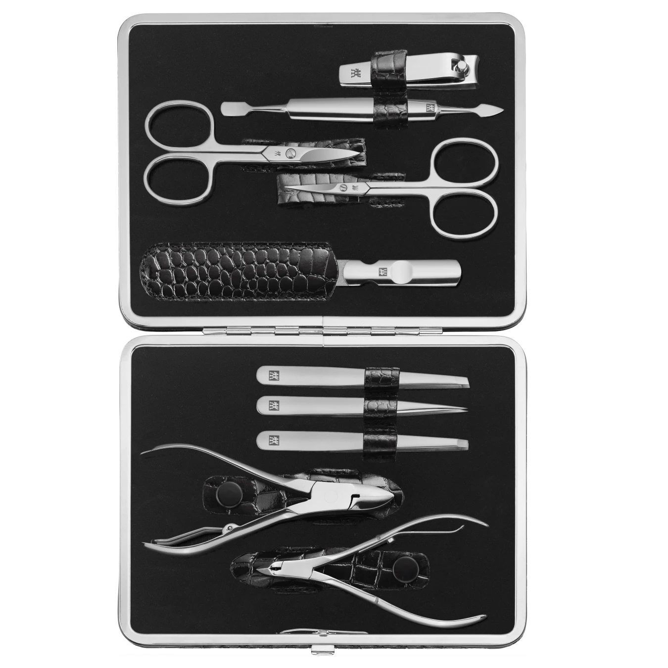 Маникюрный набор ZWILLING Beauty Classic, черный, отделка "крокодил", 10 пр. - фото 1