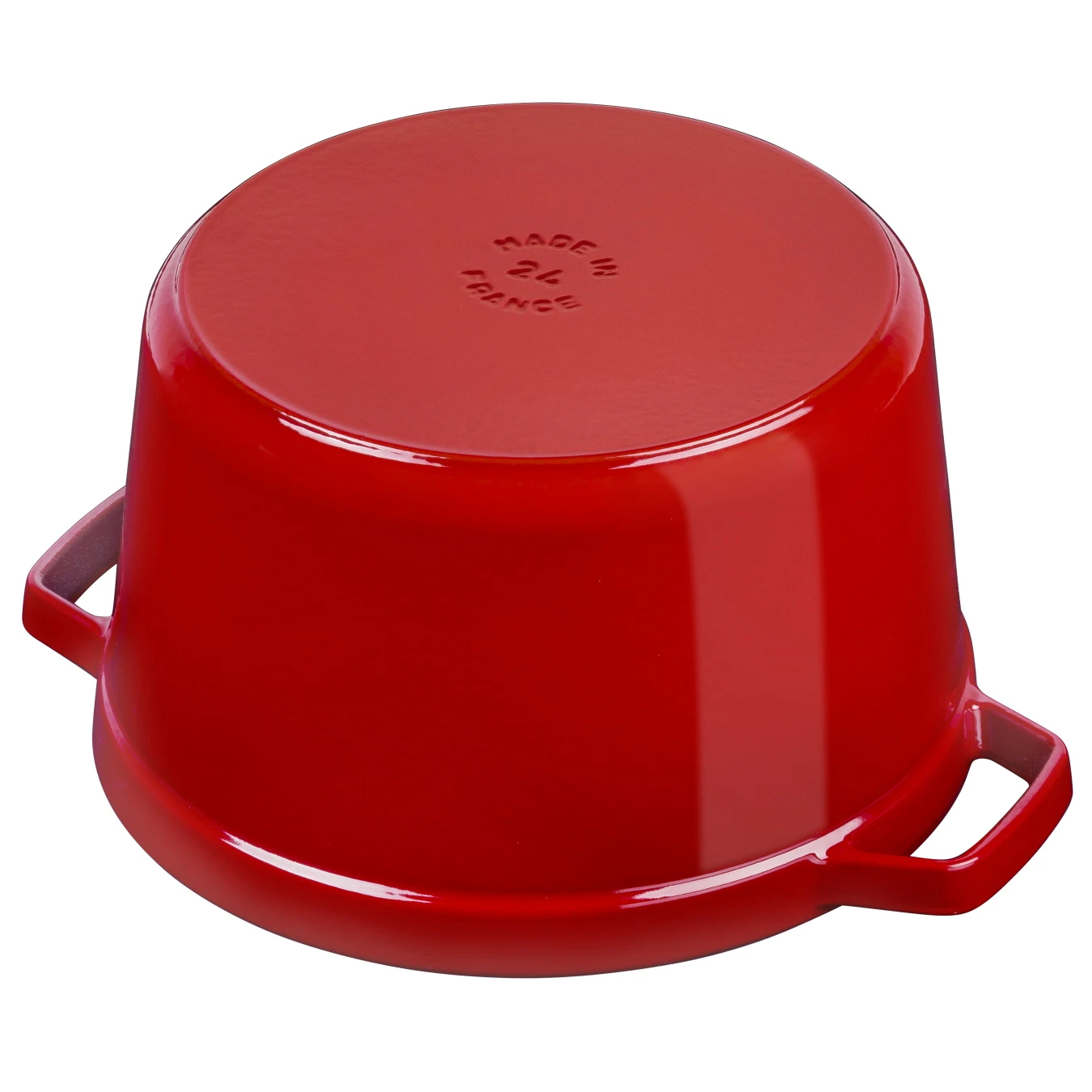Кокот чугунный STAUB, круглый, высокий, 24 см, 4.7 л., вишневый - фото 2