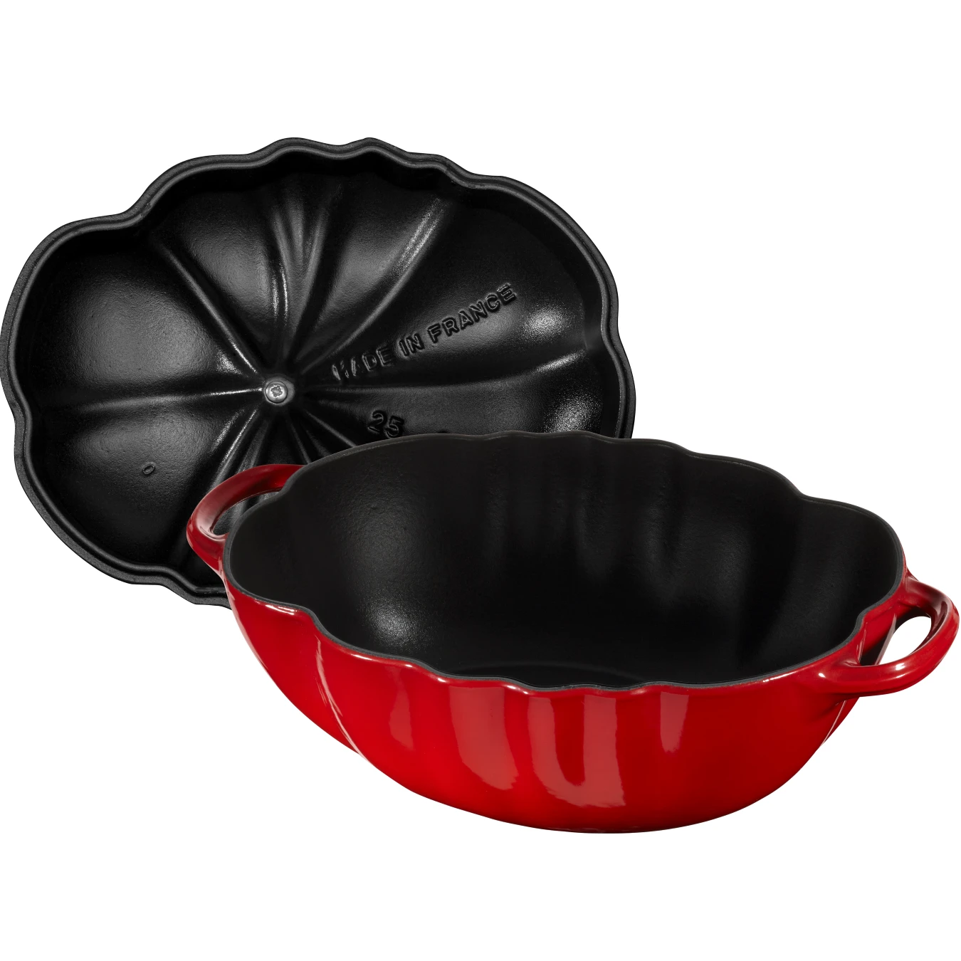Кокот чугунный STAUB, форма "Помидор", 25 см, 2.9 л - фото 2