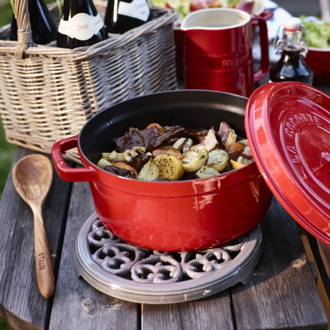 Подставка под горячее STAUB, чугунная, 23 см, серый графит - фото 2