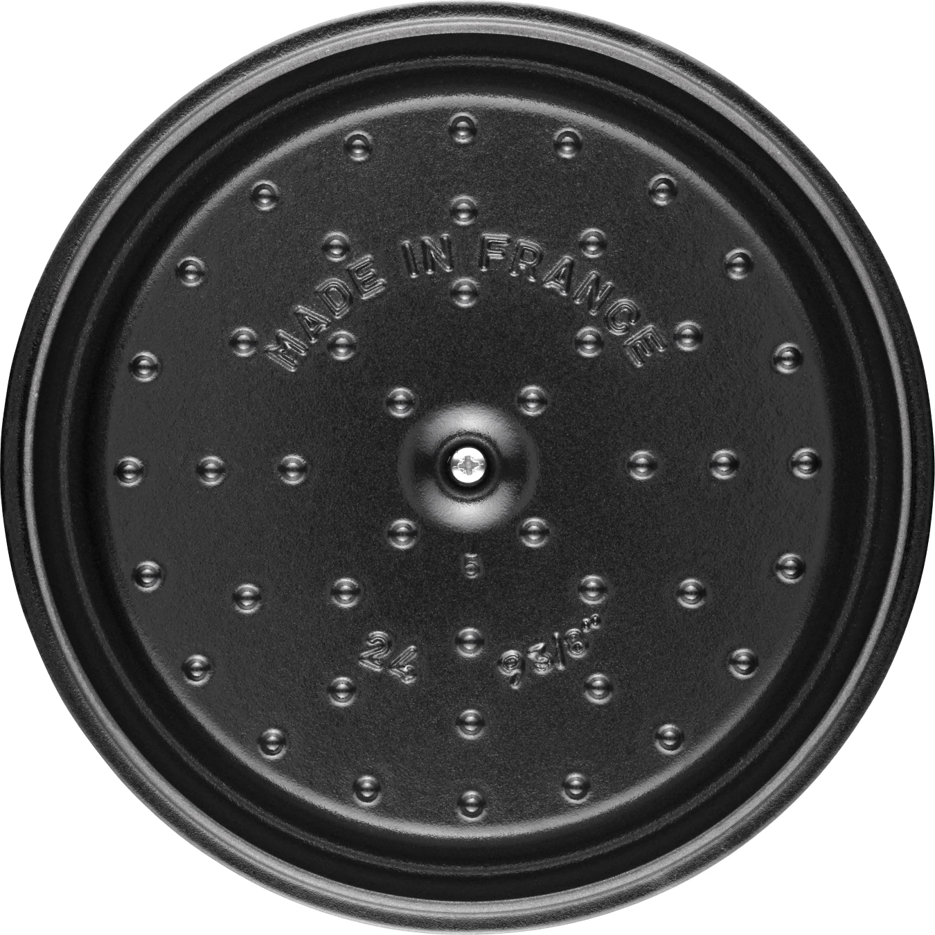 Кокот чугунный STAUB, круглый, 24 см, 3.8 л, белый трюфель - фото 6
