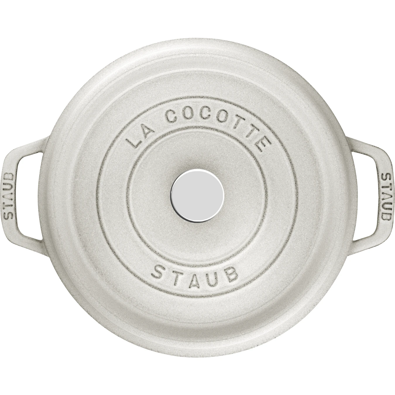 Кокот чугунный STAUB, круглый, 20 см, 2.2 л, белый трюфель - фото 3