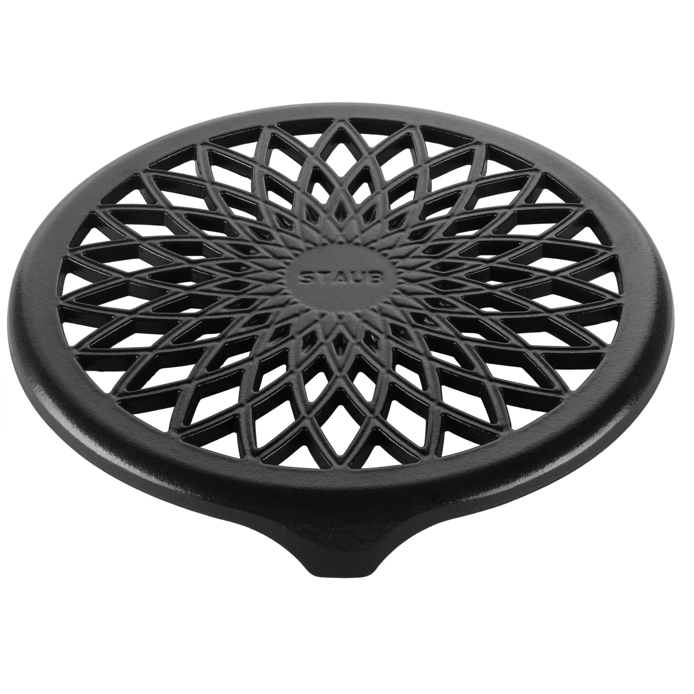 Подставка под горячее чугунная, 23 см, черная - фото 1